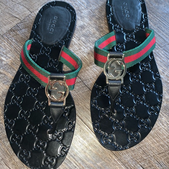 Gucci Shoes - Gucci GG thong web sandal